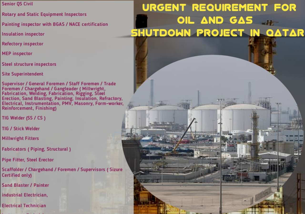 Urgently Required for Qatar Oil and Gas Construction Projects - Carrier ...